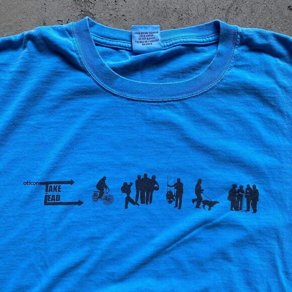 Late 90s “Take the lead” graphic tee. Size L on the ANVIL tag. - Picture 2 of 3